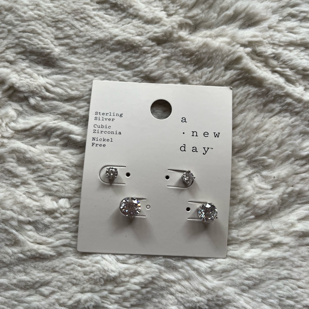 A New Day Silver Cubic Zirconia Earrings
